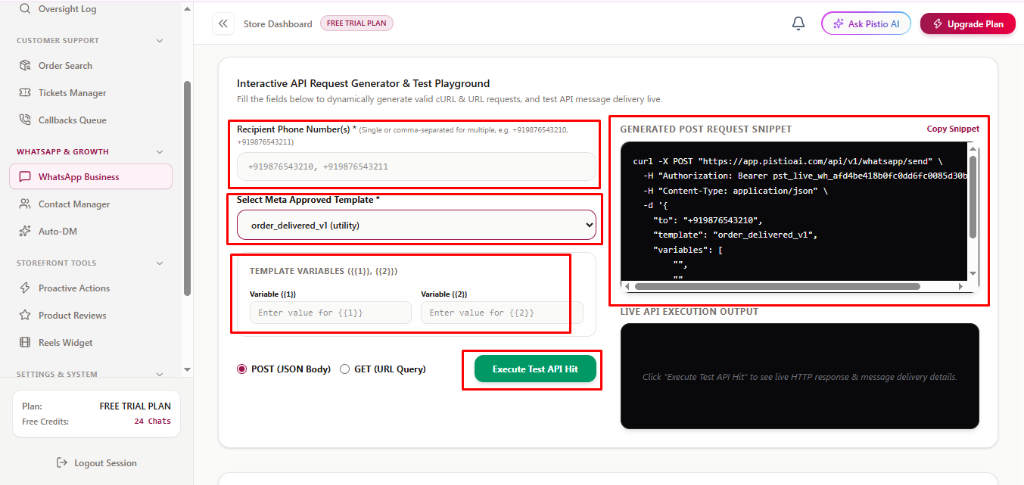 Interactive API Request Generator and Test Playground