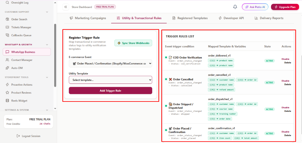 WhatsApp Utility and Transactional Automation Rules